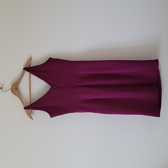Dress The Population Anita Midi Dress Dark Magenta Size XL *ALTERED* - Picture 5 of 10